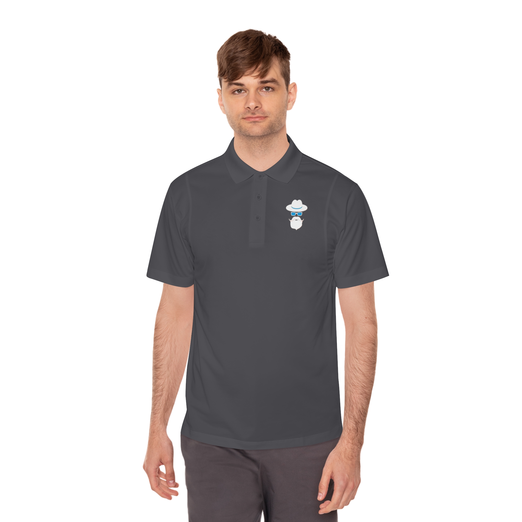 Cool Grandpa Logo Only Men's Sport Polo Shirt - Image 9