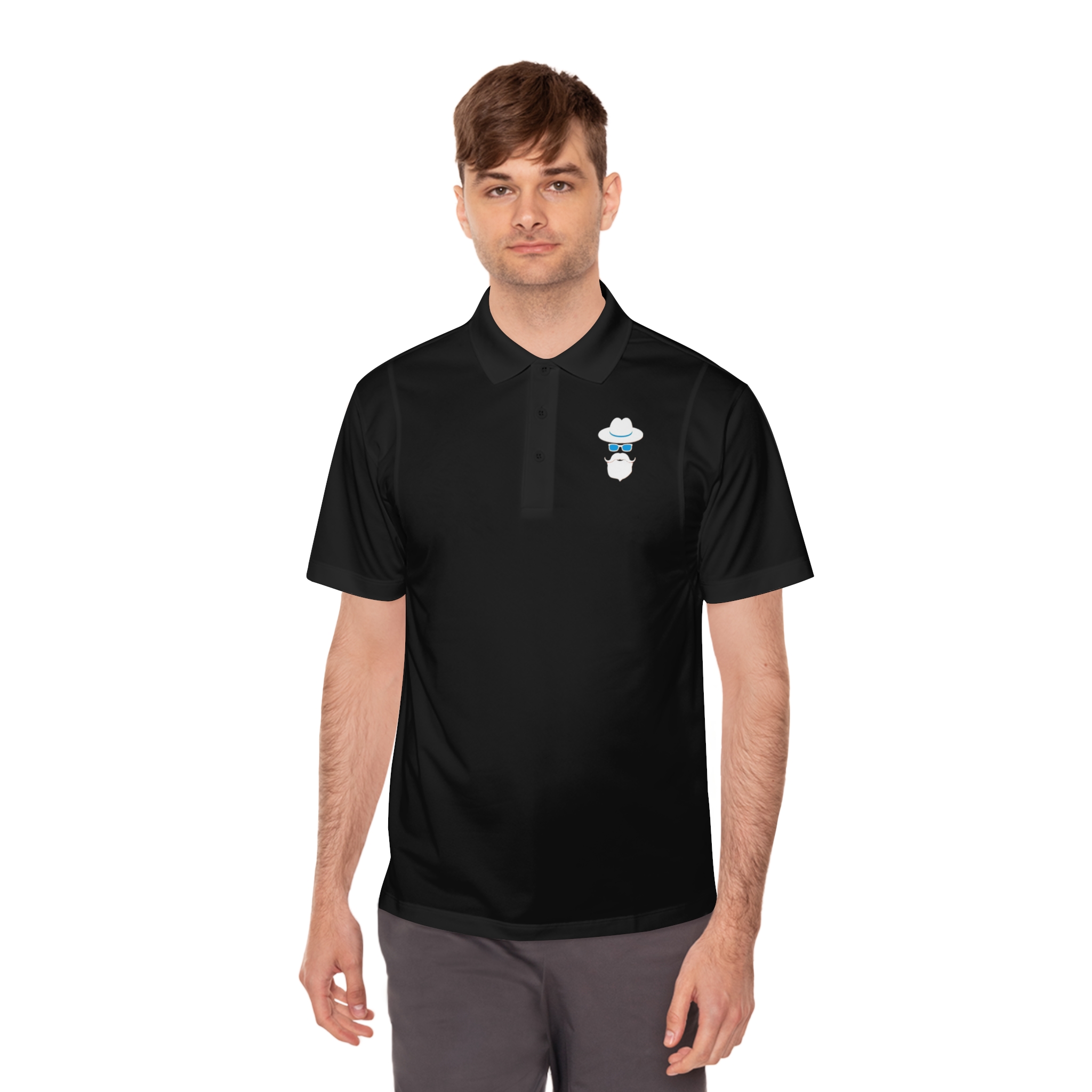 Cool Grandpa Logo Only Men's Sport Polo Shirt - Image 12