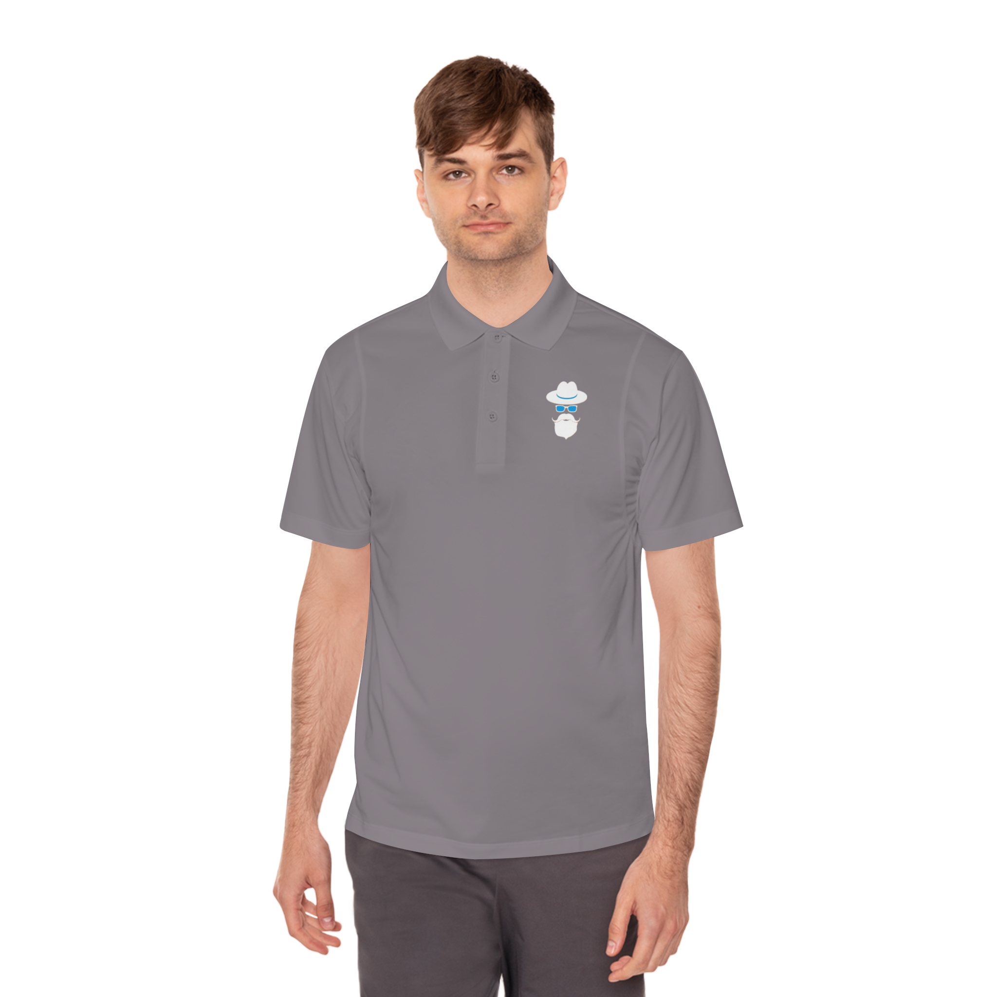 Cool Grandpa Logo Only Men's Sport Polo Shirt - Image 24